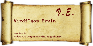 Virágos Ervin névjegykártya